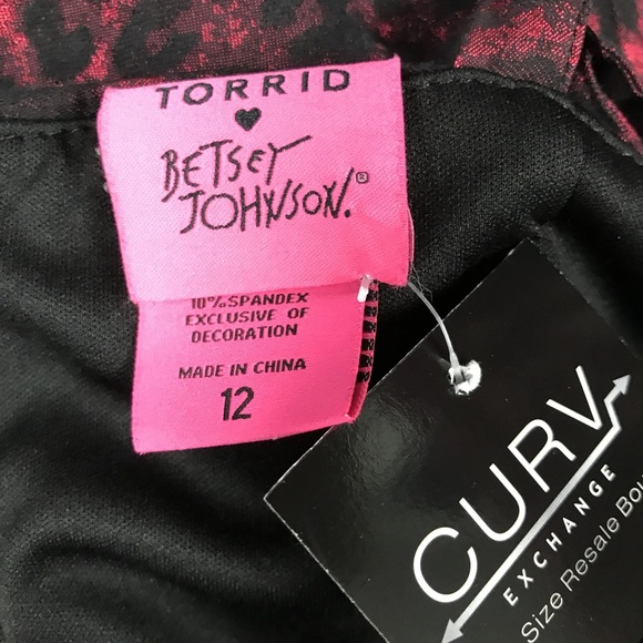 Torrid X Betsey Johnson Red Leopard Mini BabyDoll Dress - Size 12 - Picture 6 of 6